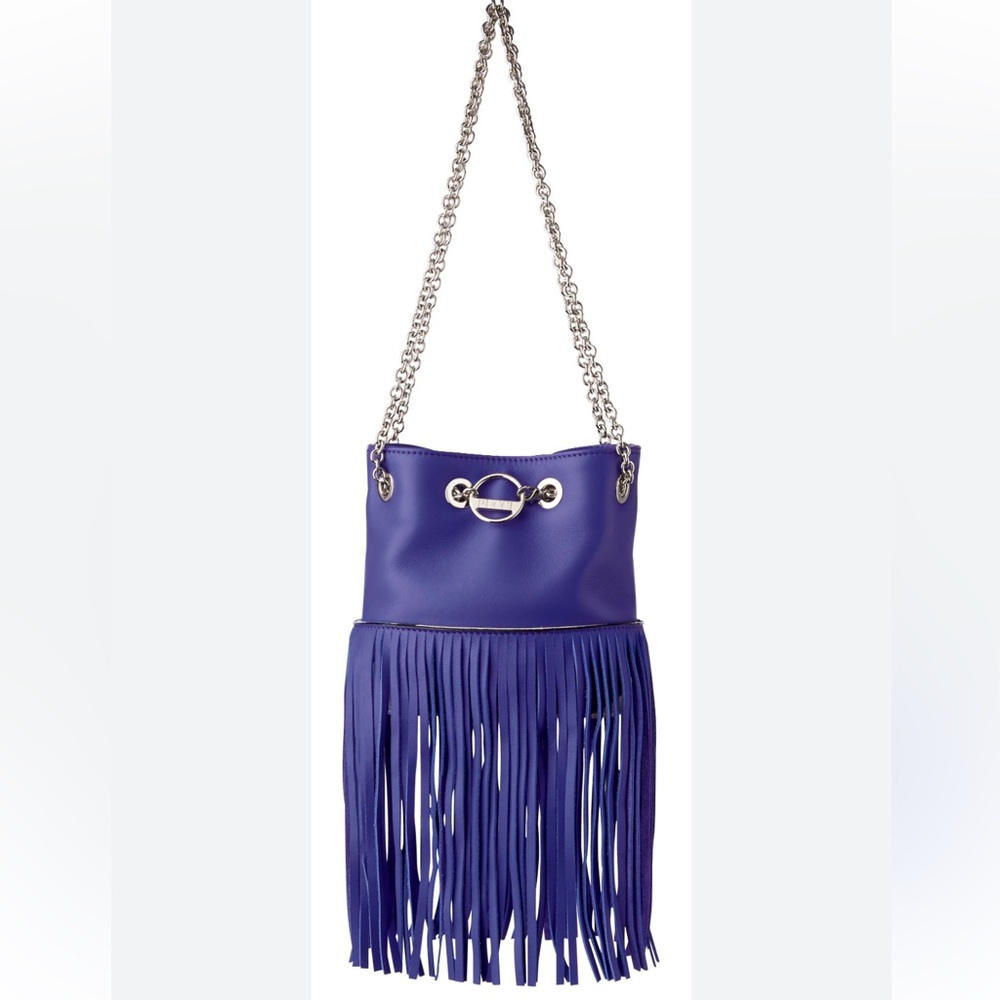 Emilio Pucci Purple Fringe bucket handle or Crossbody Bag great condition